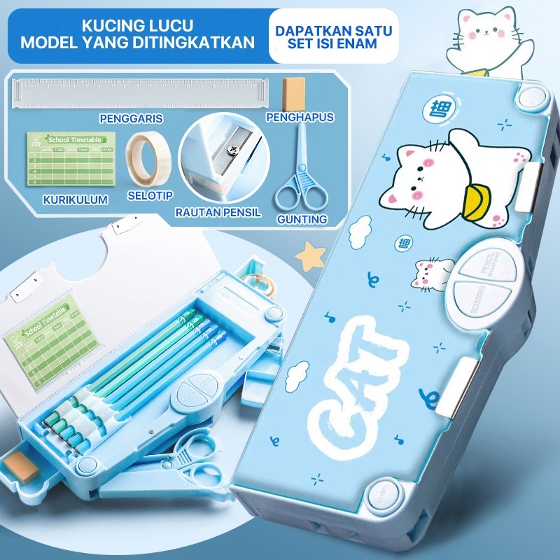 Aimilo Kotak Pensil Anak Perempuan Tempat Pensil Anak Perempuan Kotak Pensil Multifungsi Kado Anak SD