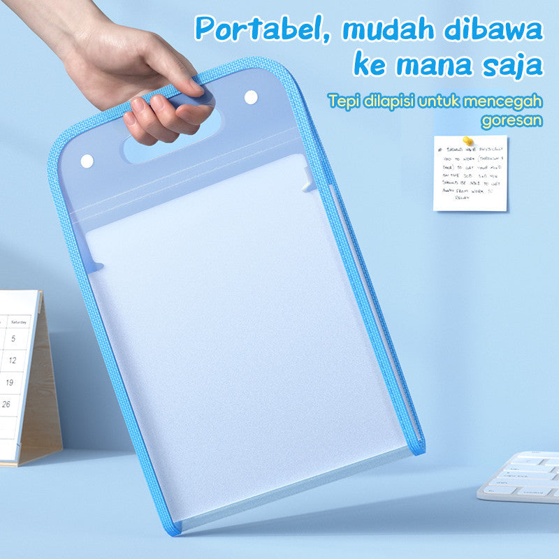 Aimilo Tas Dokumen A4 Map Dokumen Tas File Handle Partisi Transparan Tahan Air Cocok Untuk Sekolah Kantor