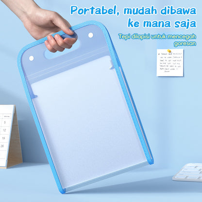 Aimilo Tas Dokumen A4 Map Dokumen Tas File Handle Partisi Transparan Tahan Air Cocok Untuk Sekolah Kantor