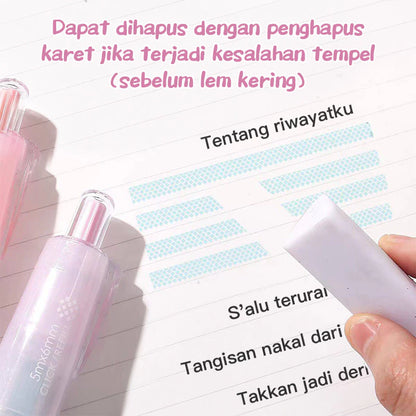 Aimilo Glue Tape Roller Retractable 5M Lem Kertas Double Tape Refill Adhesive Tape
