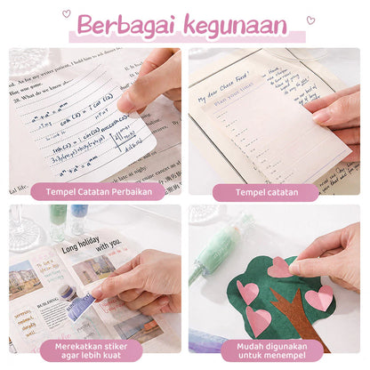 Aimilo Glue Tape Roller Retractable 5M Lem Kertas Double Tape Refill Adhesive Tape