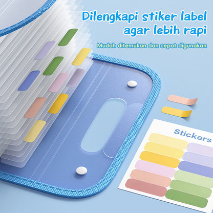 Aimilo Tas Dokumen A4 Map Dokumen Tas File Handle Partisi Transparan Tahan Air Cocok Untuk Sekolah Kantor