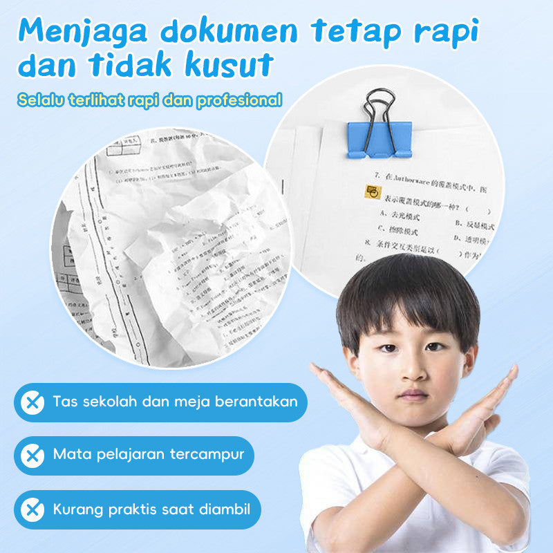 Aimilo Tas Dokumen A4 Map Dokumen Tas File Handle Partisi Transparan Tahan Air Cocok Untuk Sekolah Kantor