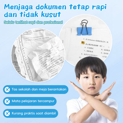 Aimilo Tas Dokumen A4 Map Dokumen Tas File Handle Partisi Transparan Tahan Air Cocok Untuk Sekolah Kantor
