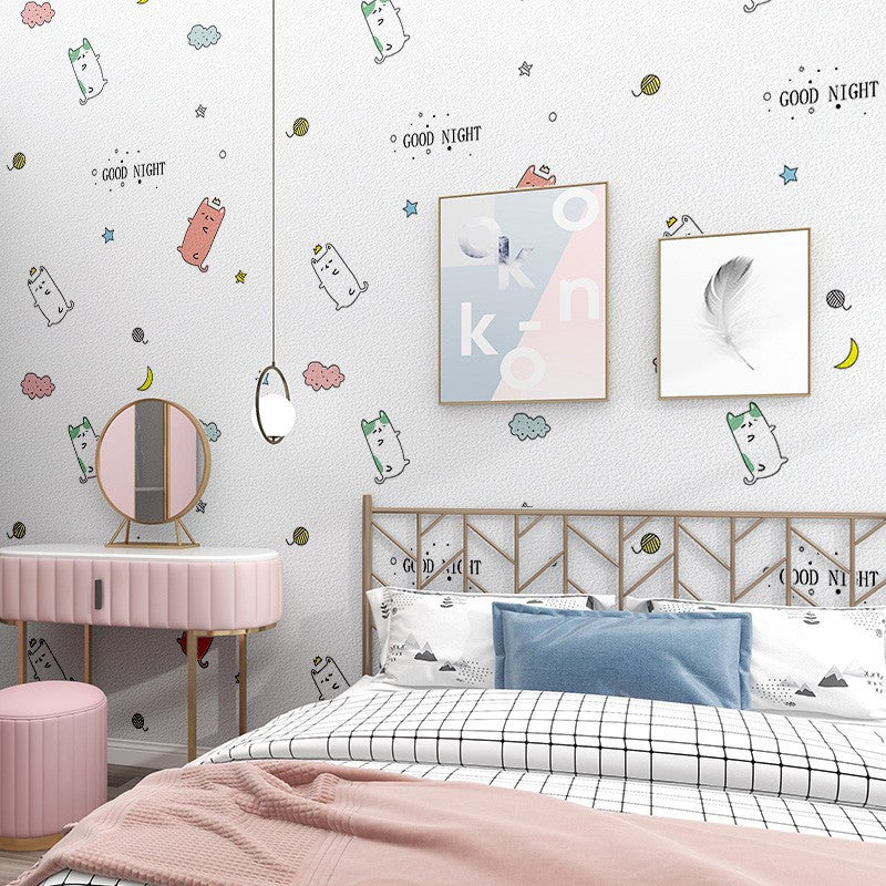 [READY] Aimilo Wallpaper Dinding Kamar Tidur Anak Walpaper Dinding Kamar Aesthetic Tahan Air Stiker Dinding 50x280CM