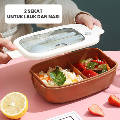 [READY] Aimilo Kotak Bekal Anak Free Sendok Dapat digunakan untuk Microwave Tempat Makan Anak Tk Lunch Box Tempat Bontot BPA Free