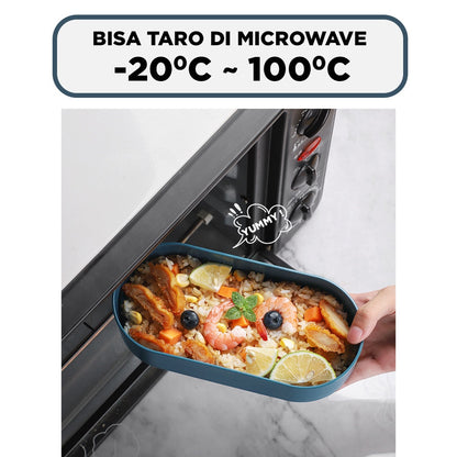 [READY] Aimilo Tempat Makan Anak Tk BPA Free Dapat digunakan untuk Microwave Kotak Bekal Anak Lunch Box Tempat Bontot Free Sendok