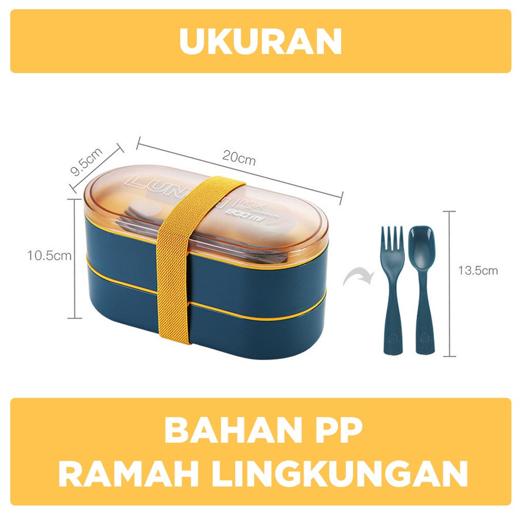 [READY] Aimilo Tempat Makan Anak Tk BPA Free Dapat digunakan untuk Microwave Kotak Bekal Anak Lunch Box Tempat Bontot Free Sendok
