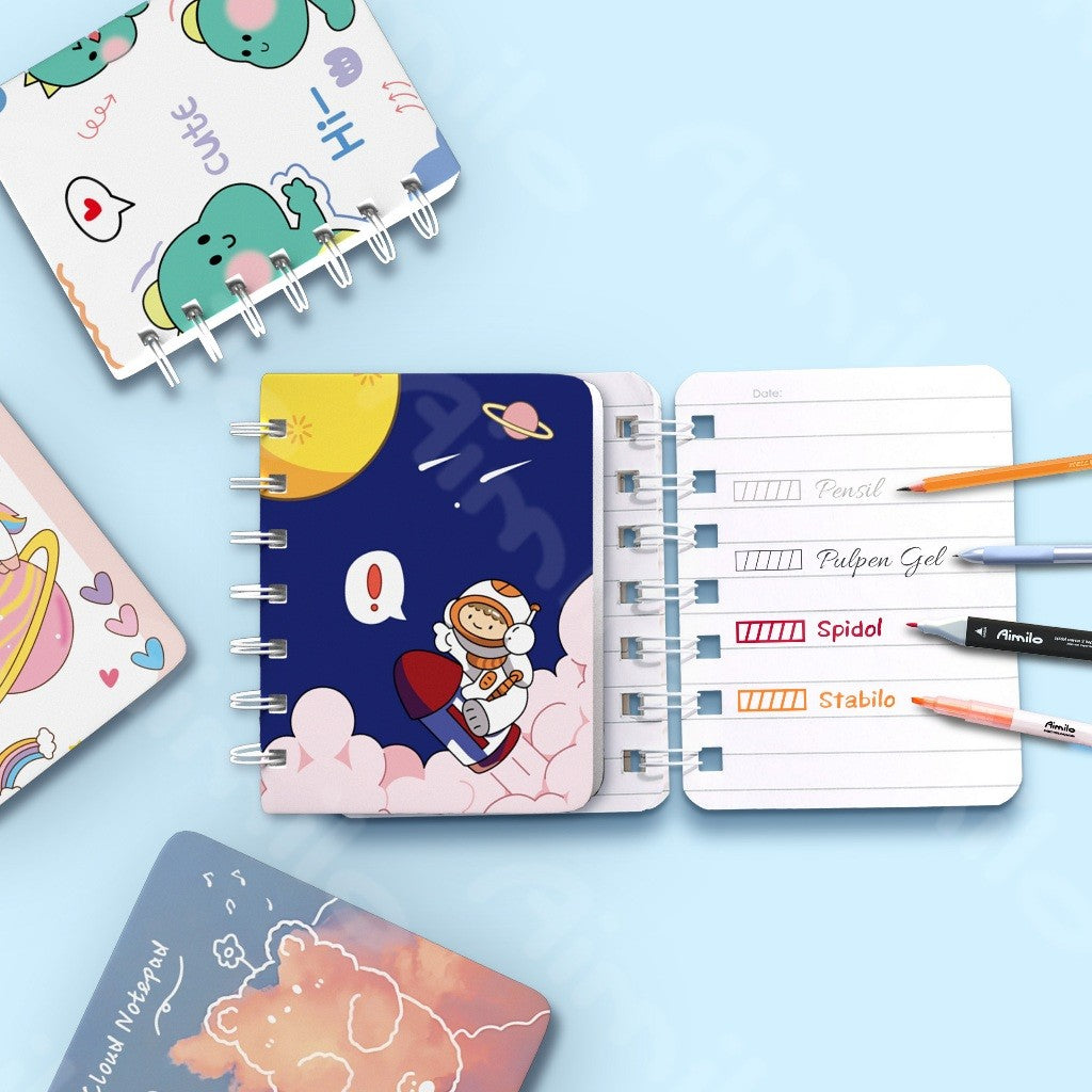 [READY] Aimilo Notebook Mini A7 Buku Kecil Catatan Scrapbook Mini Buku Notes Kecil Alat Tulis Sekolah 50 Lembar