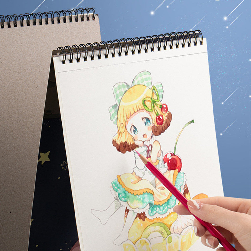 [READY] Aimilo Buku Gambar Anak Sketchbook A4 Drawing Book Astronot Jilid Spiral Kertas Tebal 30 Lembar