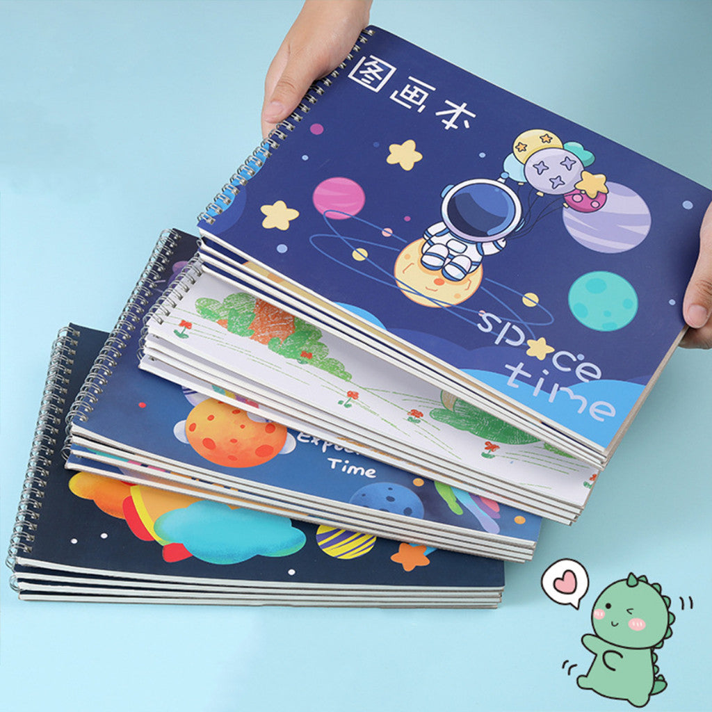 [READY] Aimilo Buku Gambar Anak Sketchbook A4 Drawing Book Astronot Jilid Spiral Kertas Tebal 30 Lembar