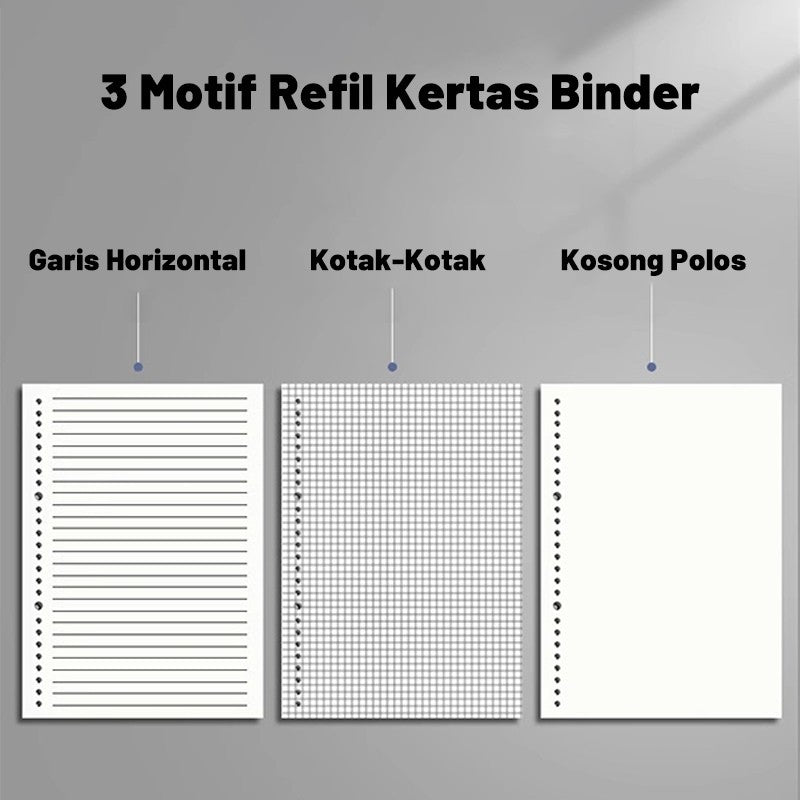 [READY] Aimilo 60 Lembar Kertas Isi Ulang Binder A5/B5 Loose Leaf Refill Buku Binder Aesthetic