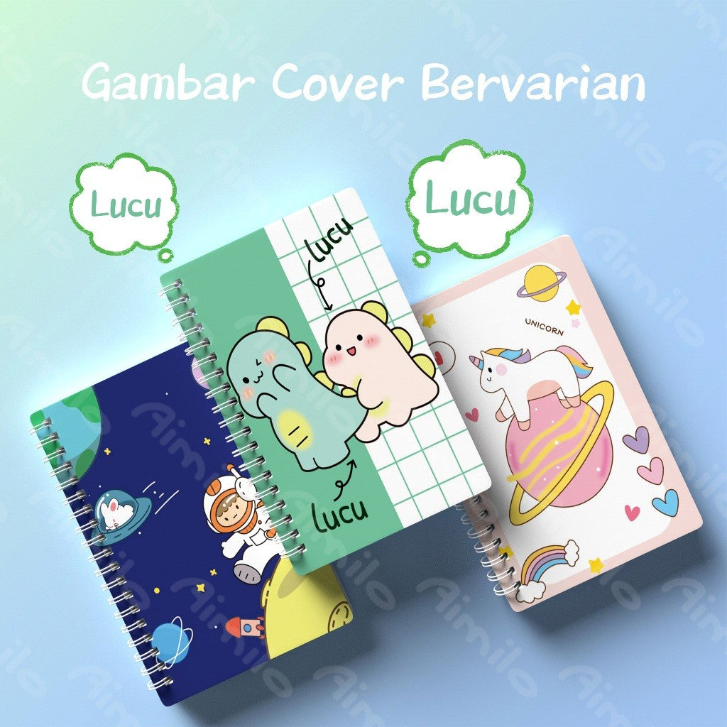 [READY] Aimilo Notebook A5/A7 Buku Diary Aesthetic Buku Jurnal Buku Catatan Buku Note Stiker Buku Tulis Aesthetic Sekolah Stationary