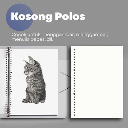 [READY] Aimilo 60 Lembar Kertas Isi Ulang Binder A5/B5 Loose Leaf Refill Buku Binder Aesthetic