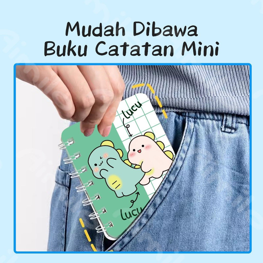 [READY] Aimilo Notebook Mini A7 Buku Kecil Catatan Scrapbook Mini Buku Notes Kecil Alat Tulis Sekolah 50 Lembar