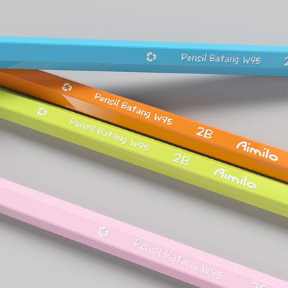 [READY] Aimilo 12PCS/Kotak Pensil 2B Graphite Pensil Alat Tulis Sekolah Pensil 1 Pack