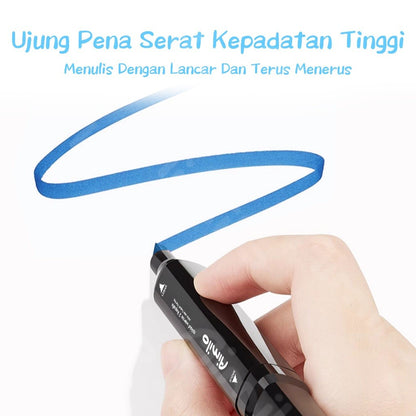[READY] Aimilo Spidol Warna Warni 1 Set Kemasan Kartun Sketch Marker 2 Tip Marker Set 48/60/80 Warna