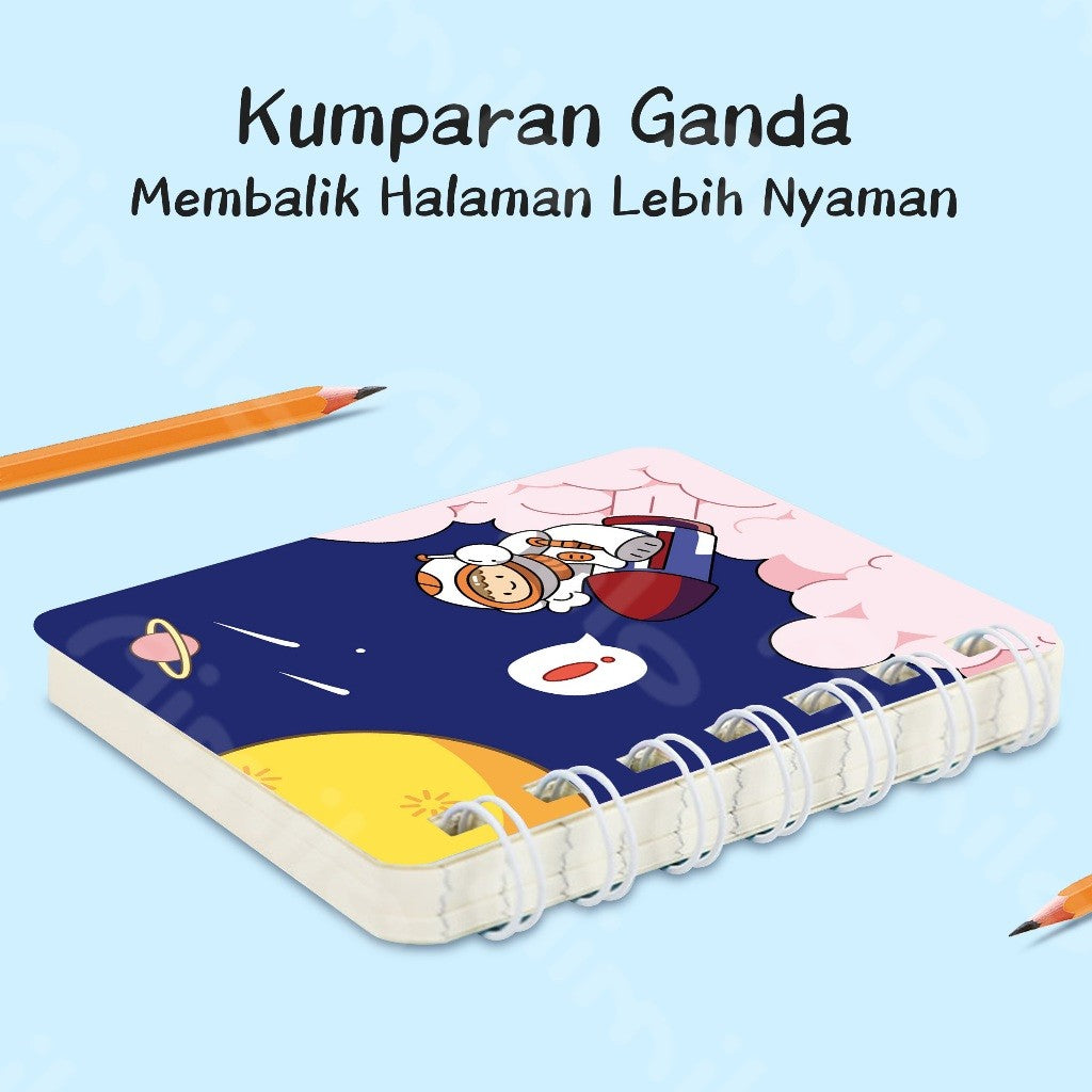 [READY] Aimilo Notebook Mini A7 Buku Kecil Catatan Scrapbook Mini Buku Notes Kecil Alat Tulis Sekolah 50 Lembar