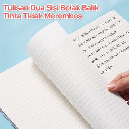 [READY] Aimilo Notebook Set Notebook A5&Pulpen Gel Buku Diary Aesthetic 4 Warna Sekolah Stationary