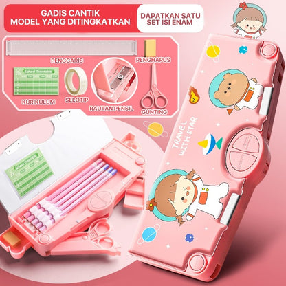 Aimilo Kotak Pensil Anak Perempuan Tempat Pensil Anak Perempuan Kotak Pensil Multifungsi Kado Anak SD