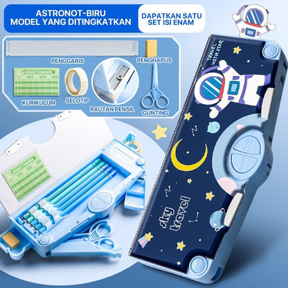[READY] Aimilo Tempat Pensil Multifungsi Kotak Pensil Anak Lengkap Peruncing Gunting Isolasi Penghapus Penggaris Alat Tulis Sekolah