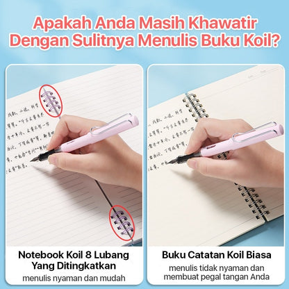[READY] Aimilo Notebook Set Notebook A5&Pulpen Gel Buku Diary Aesthetic 4 Warna Sekolah Stationary