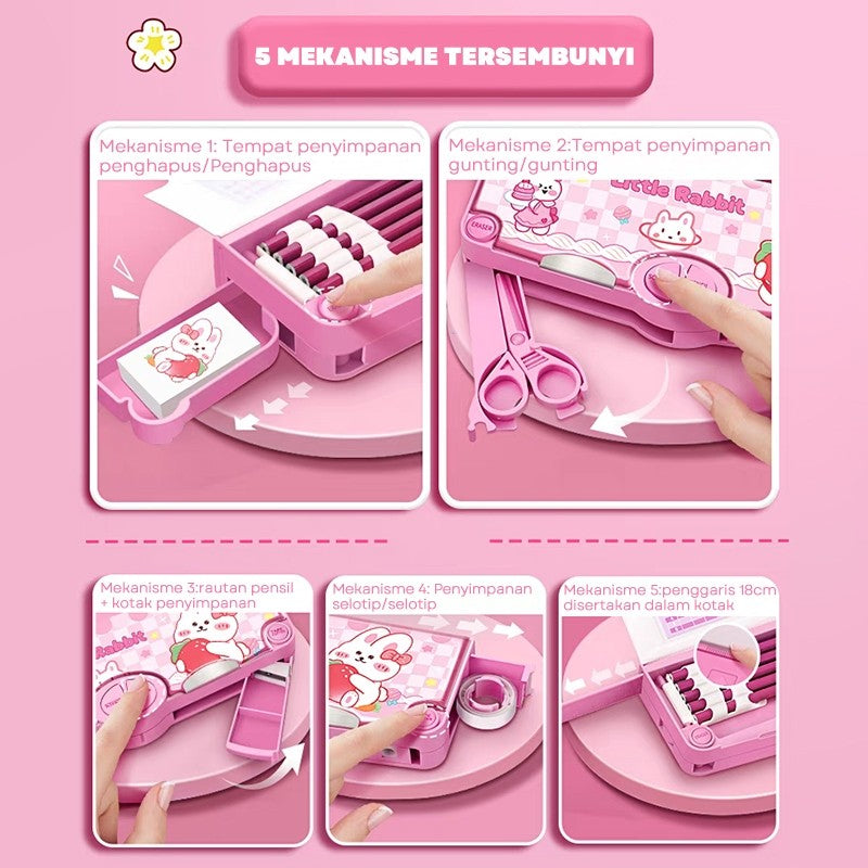 Aimilo Kotak Pensil Anak Perempuan Tempat Pensil Anak Perempuan Kotak Pensil Multifungsi Kado Anak SD