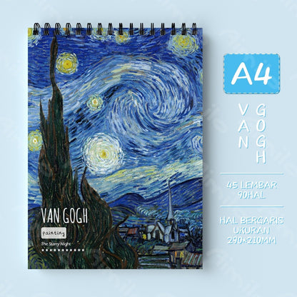 [READY] Aimilo Buku Gambar A4 Sketchbook Buku Sketsa lTebal Vertikal Jilid Spiral 45 Lembar/90 Halaman