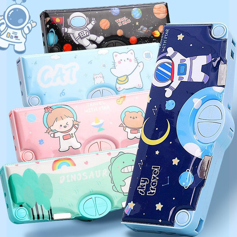 [READY] Aimilo Tempat Pensil Multifungsi Kotak Pensil Anak Lengkap Peruncing Gunting Isolasi Penghapus Penggaris Alat Tulis Sekolah
