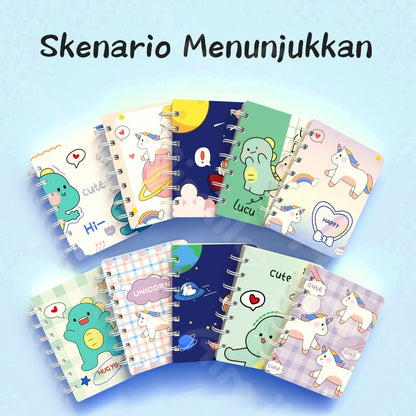 [READY] Aimilo Notebook Mini 1 Paket 4 Pcs Buku Kecil Catatan Scrapbook Buku Notes Kecil 50 Lembar