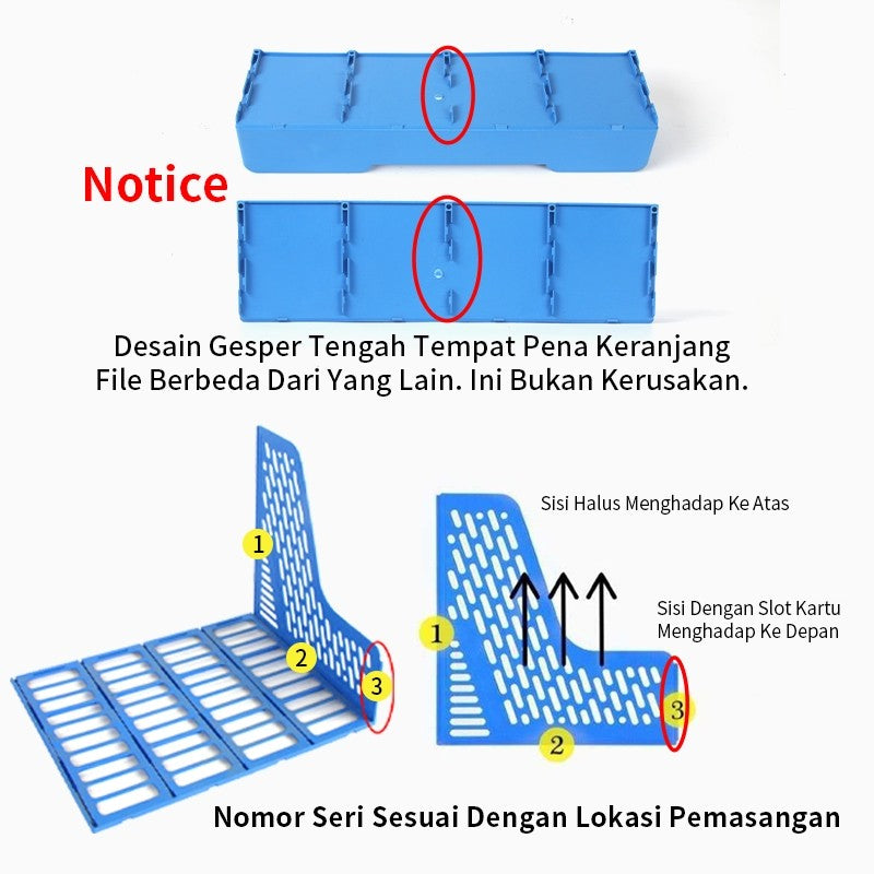Aimilo Rak Buku Minimalis Aesthetic Tempat Buku Desktop Organizer File Serbaguna Box File Rak Buku Sekat