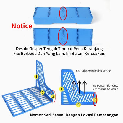 Aimilo Rak Buku Minimalis Aesthetic Tempat Buku Desktop Organizer File Serbaguna Box File Rak Buku Sekat