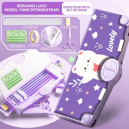 Aimilo Kotak Pensil Anak Perempuan Tempat Pensil Anak Perempuan Kotak Pensil Multifungsi Kado Anak SD