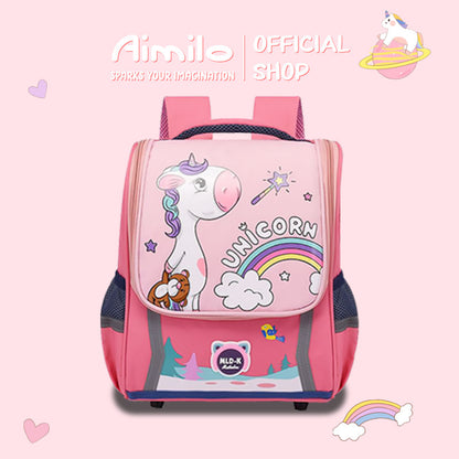 [READY] Aimilo Tas Sekolah Anak Perempuan Tas Sekolah Anak tk/sd Tas Ransel Kapasitas Besar Tahan Air Tebal Kado Anak