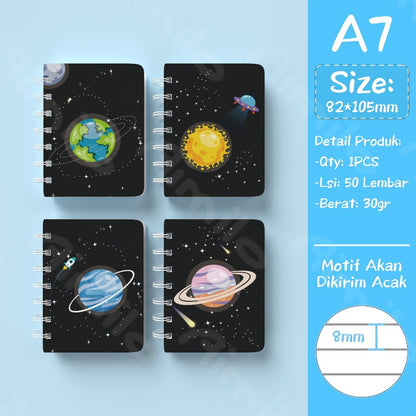 [READY] Aimilo Notebook Mini A7 Buku Kecil Catatan Scrapbook Mini Buku Notes Kecil Alat Tulis Sekolah 50 Lembar