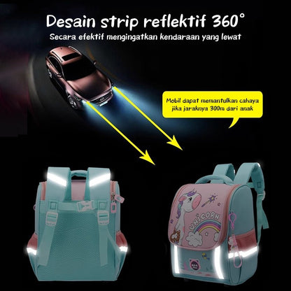[READY] Aimilo Tas Sekolah Anak Laki Laki Perempuan Tk Sd Tas Ransel Kartun Lucu Tahan Air Untuk 3-6 Tahun