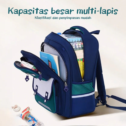Aimilo Tas Ransel Sekolah Laki Laki Gaya Inggris Tas Ransel SD Tas Ransel Anak