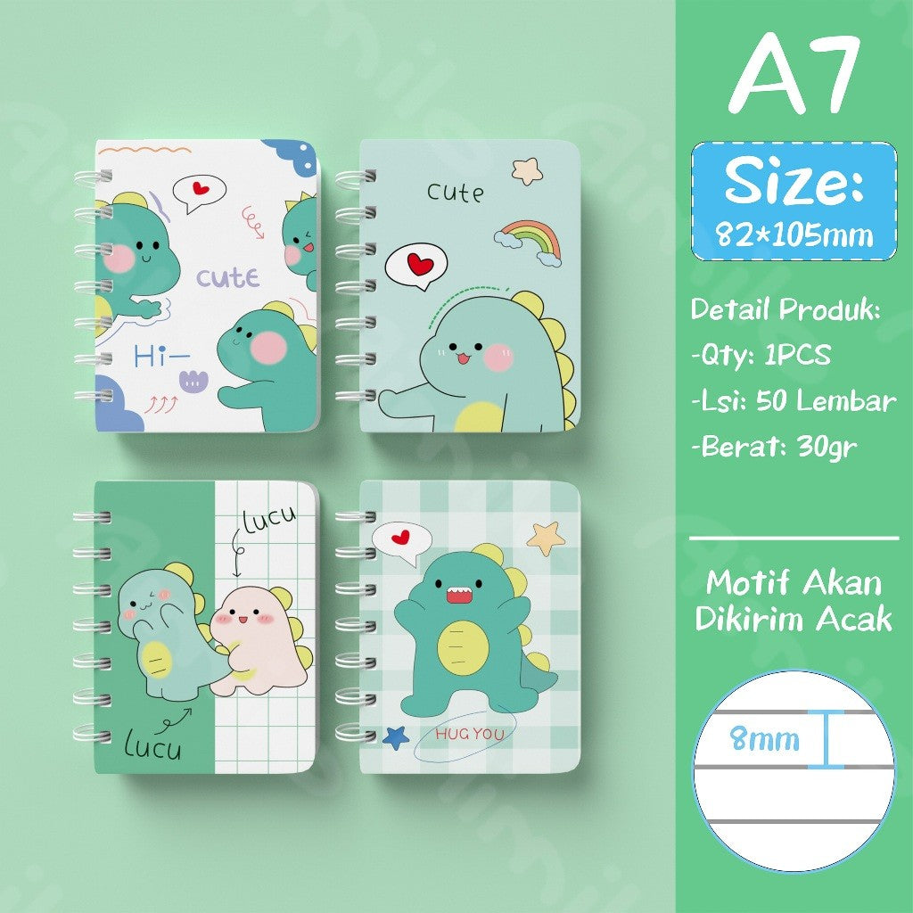 [READY] Aimilo Notebook Mini A7 Buku Kecil Catatan Scrapbook Mini Buku Notes Kecil Alat Tulis Sekolah 50 Lembar