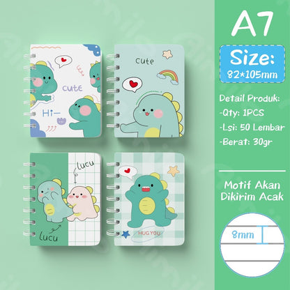 [READY] Aimilo Notebook Mini A7 Buku Kecil Catatan Scrapbook Mini Buku Notes Kecil Alat Tulis Sekolah 50 Lembar