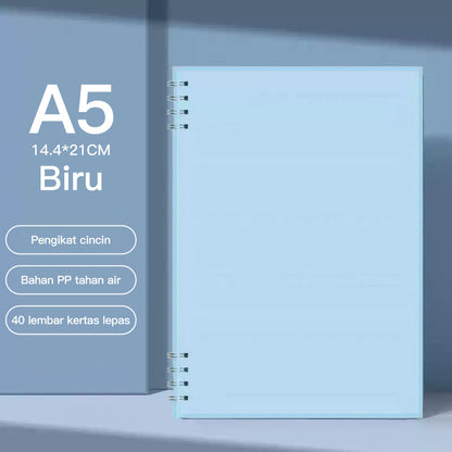 [READY] Aimilo Notebook Set Notebook A5&Pulpen Gel Buku Diary Aesthetic 4 Warna Sekolah Stationary