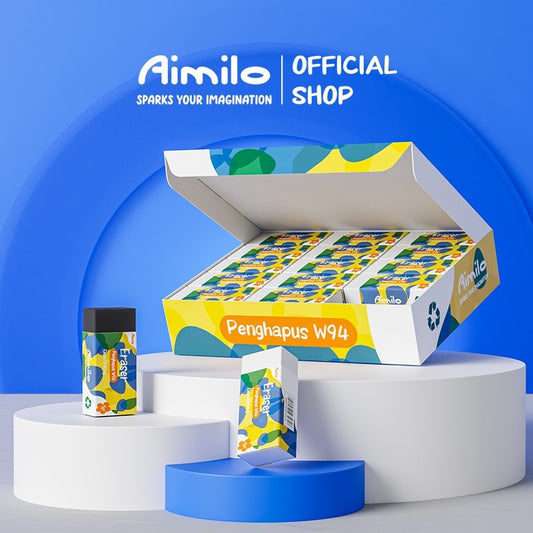 [READY] Aimilo Eraser / Penghapus Pensil Hitam Bebas PVC Bebas Debu Tidak Beracun Alat Tulis Sekolah