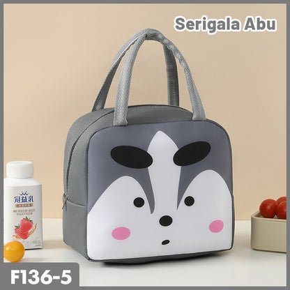 [READY] Aimilo Tas Bekal Kartun Tas Tempat Makan Pendingin Portabel Lunch Bag Tas Bontot Anak Sekolah