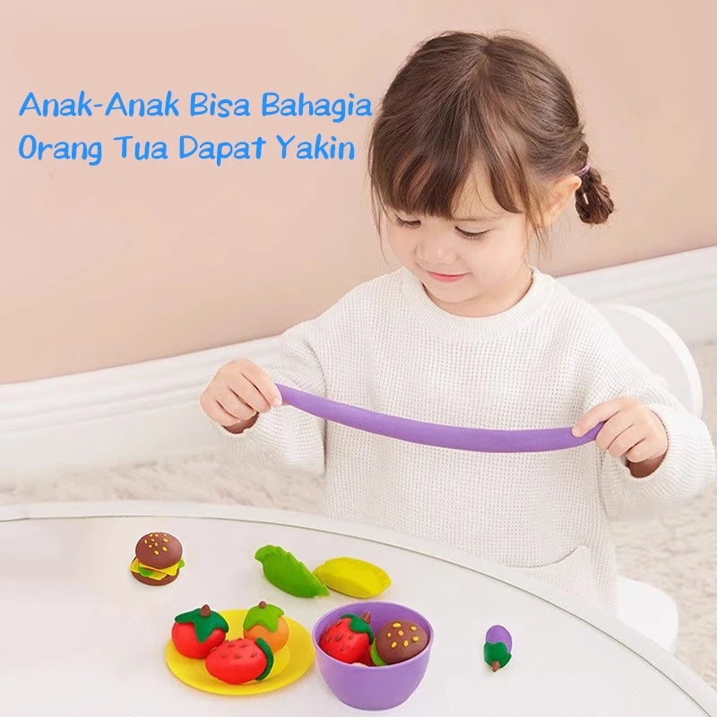Aimilo Kotak Hadiah Mainan Clay Isi 12 Pcs Clay Warna Warni Mainan Edukasi Anak Hadiah Anak