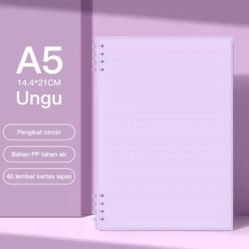 [READY] Aimilo Notebook Set Notebook A5&Pulpen Gel Buku Diary Aesthetic 4 Warna Sekolah Stationary