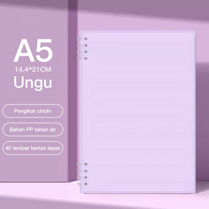 [READY] Aimilo Notebook Set Notebook A5&Pulpen Gel Buku Diary Aesthetic 4 Warna Sekolah Stationary