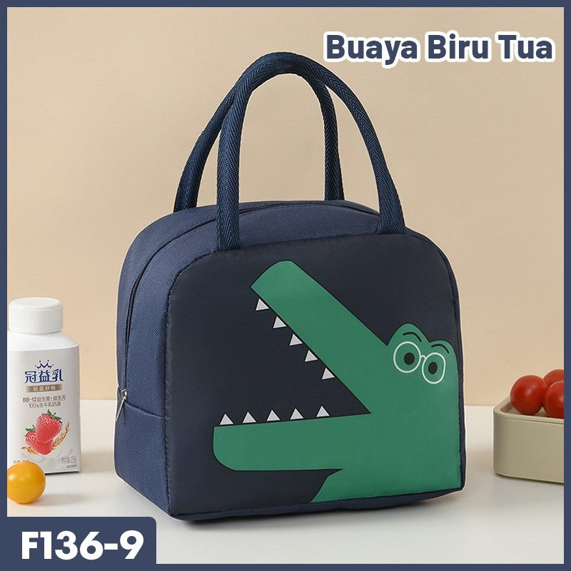 [READY] Aimilo Tas Bekal Kartun Tas Tempat Makan Pendingin Portabel Lunch Bag Tas Bontot Anak Sekolah
