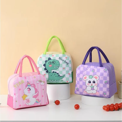 [READY] Aimilo Tas Bekal Kartun Tas Tempat Makan Pendingin Portabel Lunch Bag Tas Bontot Anak Sekolah