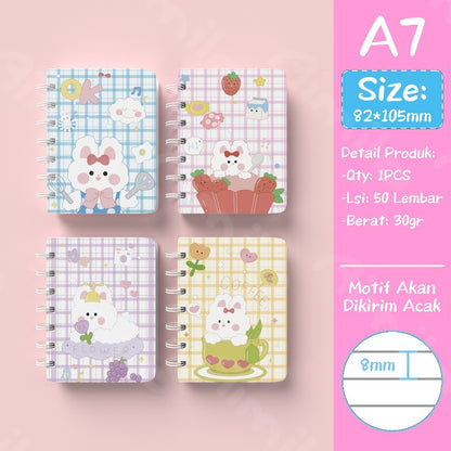 [READY] Aimilo Notebook Mini A7 Buku Kecil Catatan Scrapbook Mini Buku Notes Kecil Alat Tulis Sekolah 50 Lembar