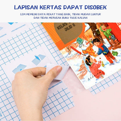 Aimilo Sampul Buku Plastik PVC Tahan Air Sampul Plastik Lks Film Pelindung Buku Tulis 10 Lembar
