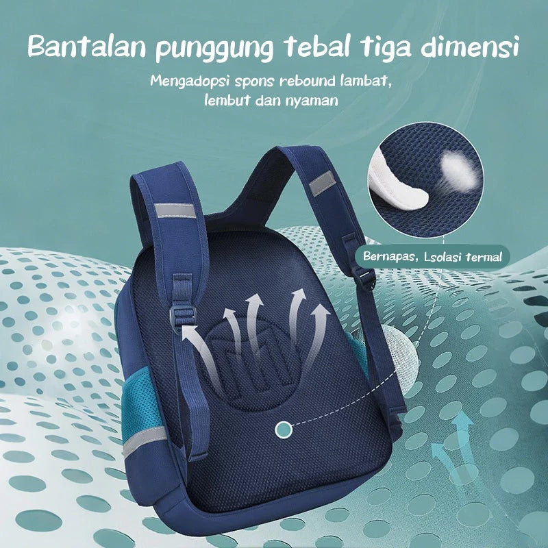 Aimilo Tas Ransel Sekolah Laki Laki Gaya Inggris Tas Ransel SD Tas Ransel Anak